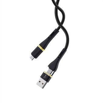 WIWU ED-106 USB and Type-C to Type-C 3A Quick Charging Data Cable