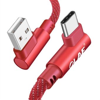 OLAF USB to Type-C 90° Right Angle Elbow Design Fast Charging Data Cable 2M