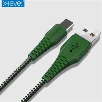 X-LEVEL Off-road SR Anti-break 1.2m 2.1A USB Type-C Data Charging Cable