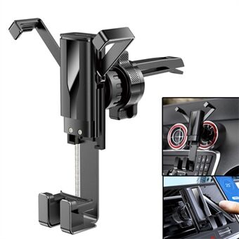 YESIDO Retractable Gravity Car Phone Holder Mount - Black