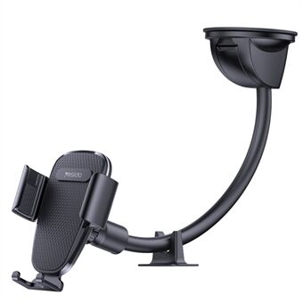 YESIDO C119 Car Dashboard Windshield Suction Phone Clamp Holder Stand with Flexible Hose