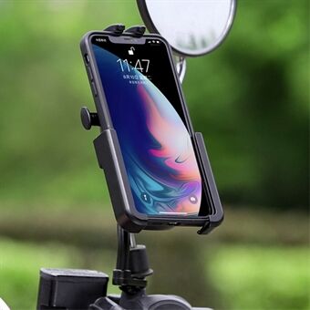 WEST BIKING MTB Bicycle Mobile Phone Holder Bike Rearview Mirror Mount Phone Stand Bracket