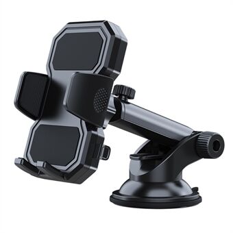 Car Dashboard Windshield Mount Adjustable Phone Holder Telescopic Arm Suction Cup Bracket