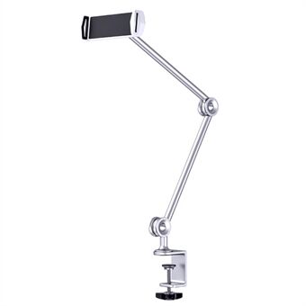 BONERUY P80 Adjustable Long Arm Aluminum Alloy Lazy Phone Tablet Holder Stand Bedside Desk Clip-on Bracket