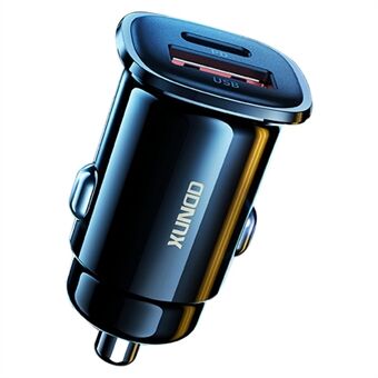 XUNDD XDCH-039 60W PD QC Fast Charger Type-C + USB Dual Port Mini Car Charger