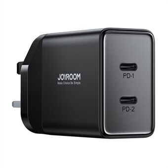 JOYROOM TCF09 Type-C Dual Port Charging Block PD 40W Fast Charger Wall Power Adapter, UK Plug