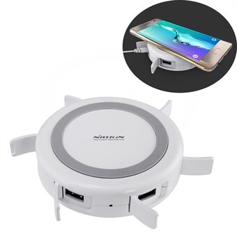 NILLKIN Hermit Multifunctional Wireless Qi Charger + 4-port USB Hub - EU Plug