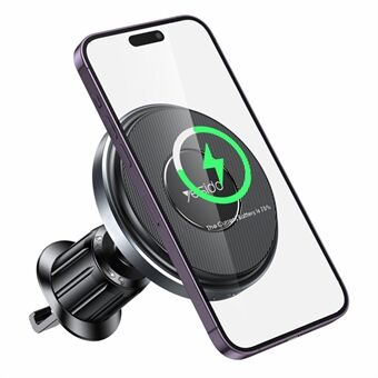 YESIDO C190 Car Magnetic Wireless Charger Air Vent Mount Phone 15W Fast Charging Bracket