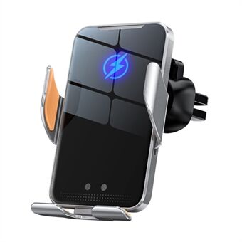 C9 Car Wireless Charger Phone Holder Infrared Auto-Clamping Metal Phone Mount Car Charger