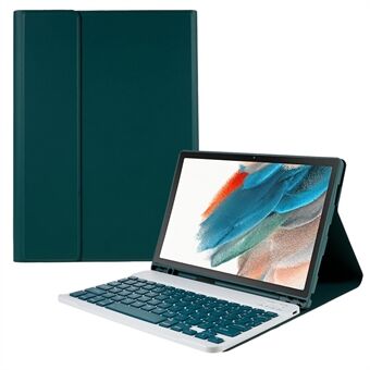 For Samsung Galaxy Tab A8 10.5 (2022) X205 / X200 Pen Slot Design Adjustable Stand Tablet PU Leather Cover + Detachable Bluetooth Keyboard