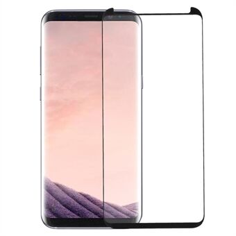 RURIHAI for Samsung Galaxy S8+ Plus SM-G955 3D Curved Full Glue Full Tempered Glass Screen Protector + Screen Protector Pushing Plate - Black