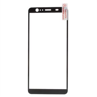 Silk Print Full Screen Tempered Glass Protector Guard Film for HTC U11+ - Black