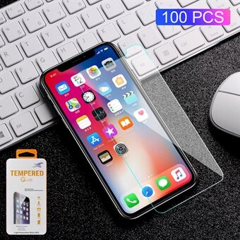 100PCS/Lot 0.3mm Tempered Glass Screen Protector Film for iPhone (2019) 5.8" / XS/X 5.8 inch Arc Edge