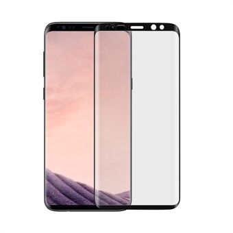 ANGIBABE for Samsung Galaxy S9 Plus G965 0.26mm 9H Curved Silk Print Tempered Glass Full Screen Protector - Black