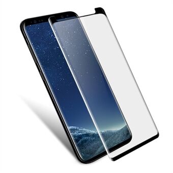 IMAK 3D Curved Full Size Tempered Glass Protector Guard Film for Samsung Galaxy S9 - Black