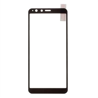 Silk Printing Full Size Tempered Glass Screen Guard Film for Asus ZenFone Max Plus (M1) ZB570TL - Black