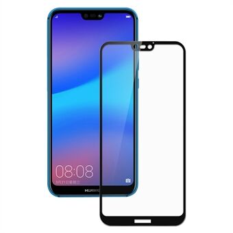 Silk Printing Full Size Tempered Glass Screen Protector Film (Arc Edge) for Huawei P20 Lite / Nova 3e