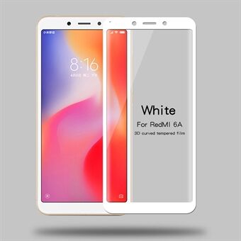 MOFI 3D Curved Tempered Glass Complete Covering Screen Protector for Xiaomi Redmi 6A (Single 12MP Rear Camera)