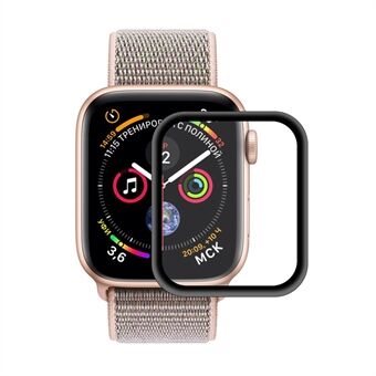 HAT PRINCE for Apple Watch Series 5 4 40mm 0.2mm 9H 3D Aluminum Alloy Edge Tempered Glass Protector [Full Covering] [Anti-scratch]