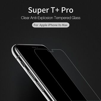 NILLKIN Super T+ Pro for iPhone (2019) 6.5" / XS Max 6.5 inch HD Clear Tempered Glass Screen Protector + Clear Back Cover Film