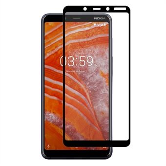 HAT PRINCE for Nokia 3.1 Plus Full Glue  Full Coverage Tempered Glass Screen Protector 0.26mm 9H 2.5D Arc Edge