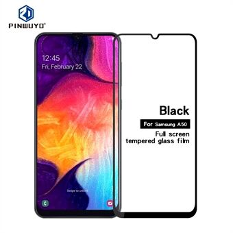 PINWUYO Full Size 2.5D Arc Edge Tempered Glass Screen Protector Film Anti-explosion for Samsung Galaxy A50/A50s/A30s/A20/A30/M30/A40s