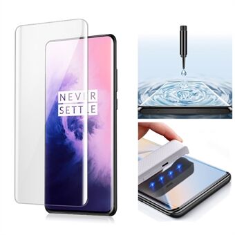 MOCOLO for OnePlus 7 Pro 3D Curved Full Glue [UV Light Irradiation] Film Full Cover HD Clear Tempered Glass Screen Protector