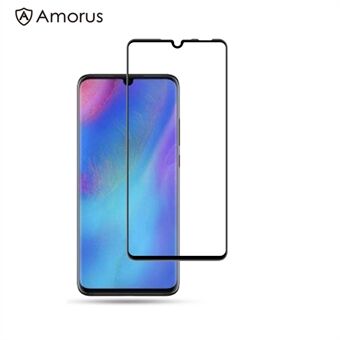 AMORUS Silk Printing Full Glue Tempered Glass Screen Protector Film for Huawei P30 Lite/nova 4e