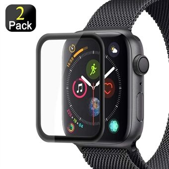 2Pcs Full Cover Full Glue Tempered Glass Watch Screen Protective Films for Apple Watch Series 5 40mm