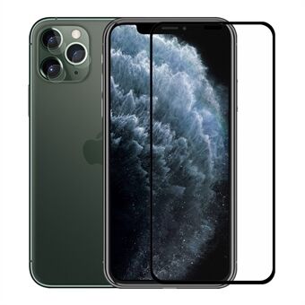 HAT PRINCE for iPhone 11 Pro Max/XS Max 0.26mm 9H 2.5D Curved Full Screen Film + 0.2mm 9H 2.15D Lens Film - Black