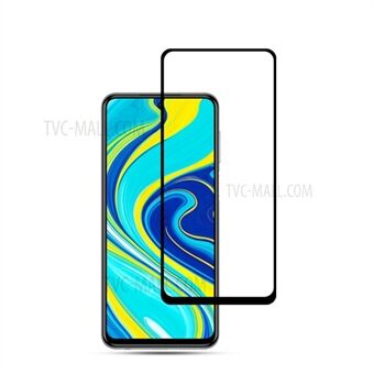 MOCOLO Silk Printing Anti-explosion Tempered Glass Full Size Screen Film for Xiaomi Redmi Note 9/9 Pro/Redmi 10X 4G - Black