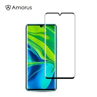 AMORUS Full Coverage 3D Curved Tempered Glass Screen Film [Side Glue] for Xiaomi Mi CC9 Pro/Mi Note 10