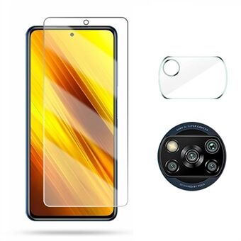 2.5D 9H Arc Edge Tempered Glass Screen Protector with Camera Lens Film for Xiaomi Poco X3 NFC