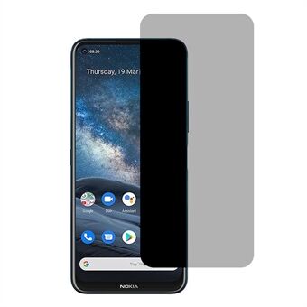 Full Screen Coverage Silk Printing Anti-spy Tempered Glass Protector Film (Side Glue) for Nokia 8.3 5G