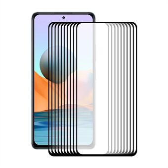 10Pcs/Set ENKAY 0.26mm 9H 2.5D Arc Edge Full Glue Tempered Glass Screen Protection Film for Xiaomi Redmi Note 10 Pro 4G (India)/(Global)/Note 10 Pro Max