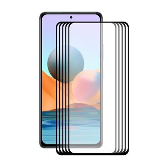 5PCS/Set HAT-PRINCE for Xiaomi Redmi Note 10 Pro / Note 10 Pro Max 0.26mm 9H Full Glue Full Screen Tempered Glass Protector Films