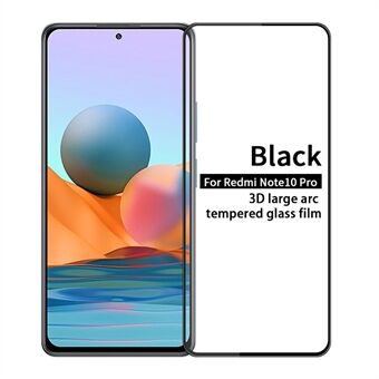 MOFI 3D Curved Anti-Explosion Tempered Glass Screen Protector [Full Glue] for Xiaomi Redmi Note 10 Pro