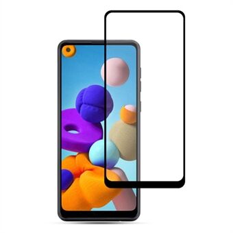 MOCOLO Silk Printing HD Full Glue Full Coverage Tempered Glass Screen Protector for Samsung Galaxy A21 - Black