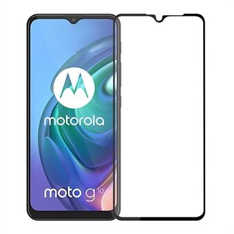 PINWUYO Full Size Anti-fingerprint Anti-explosion Film Tempered Glass Screen Protector (Full Glue) for Motorola Moto G10/G30 (Global Version)