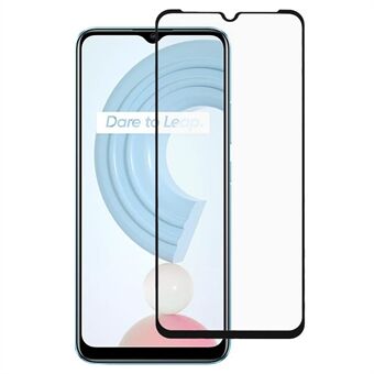 Full Coverage Silk Printing Tempered Glass Screen Protector Film Guard (Full Glue) for Realme C21