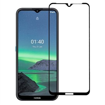 Anti-explosion Silk Printing Tempered Glass Screen Protector Film Guard (Full Glue) for Nokia 1.4