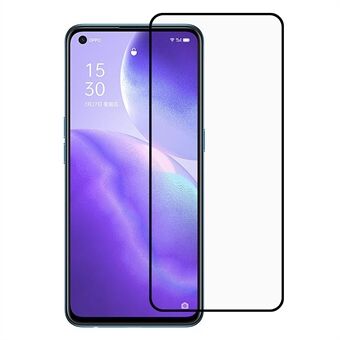 Full Glue Silk Printing Tempered Glass Anti-Burst Full Screen Coverage Protector for Oppo Reno5 4G/Reno5 5G/Reno5 K/Find X3 Lite