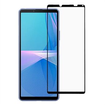 Silk Printing Tempered Glass Full Glue Anti-Burst Full Screen Coverage Protector for Sony Xperia 10 III