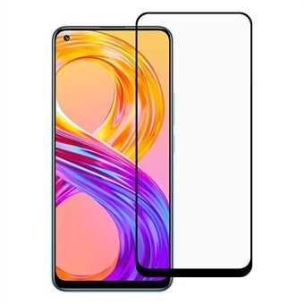 Full Glue Anti-Scratch Silk Print Tempered Glass Full Coverage Screen Protector Film for Realme 8/8 Pro