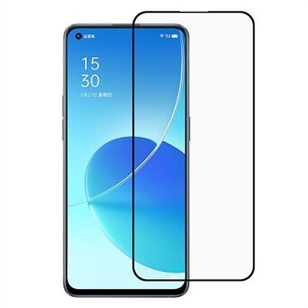 Full Glue Silk Printing Tempered Glass Anti-Burst Full Screen Coverage Protector for Oppo Reno6 5G