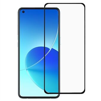 RURIHAI Full Glue 0.26mm Ultra Thin 9H Hardness 2.5D Round Edge Solid Defense Tempered Glass Screen Protector Film for Oppo Reno6 E