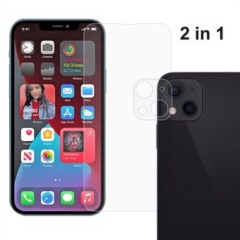 HD Clarity 9H Hardness 2.5D Tempered Glass Screen Protector + Precise Cutout Camera Lens Protector for iPhone 13 6.1 inch