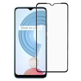 Silk Printing Anti-Explosion Full Glue Thin Complete Covering Tempered Glass Screen Protector for Realme C21Y