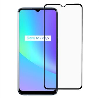 Full Glue Silk Printing Anti-Explosion Well-Protected Complete Covering Tempered Glass Screen Protector for Realme C25