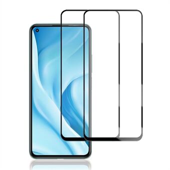 AMORUS 2Pcs/Set Full Size HD Full Glue Silk Printing Secondary Hardening Shatterproof Clear Tempered Glass Screen Protector for Xiaomi Mi 10T Lite 5G/Redmi Note 9 Pro 5G/Mi 10i 5G